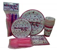 Bachelorette Party Pack with Plates, Cups, Napkins, Straws